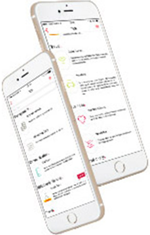 Phone showing mobile app